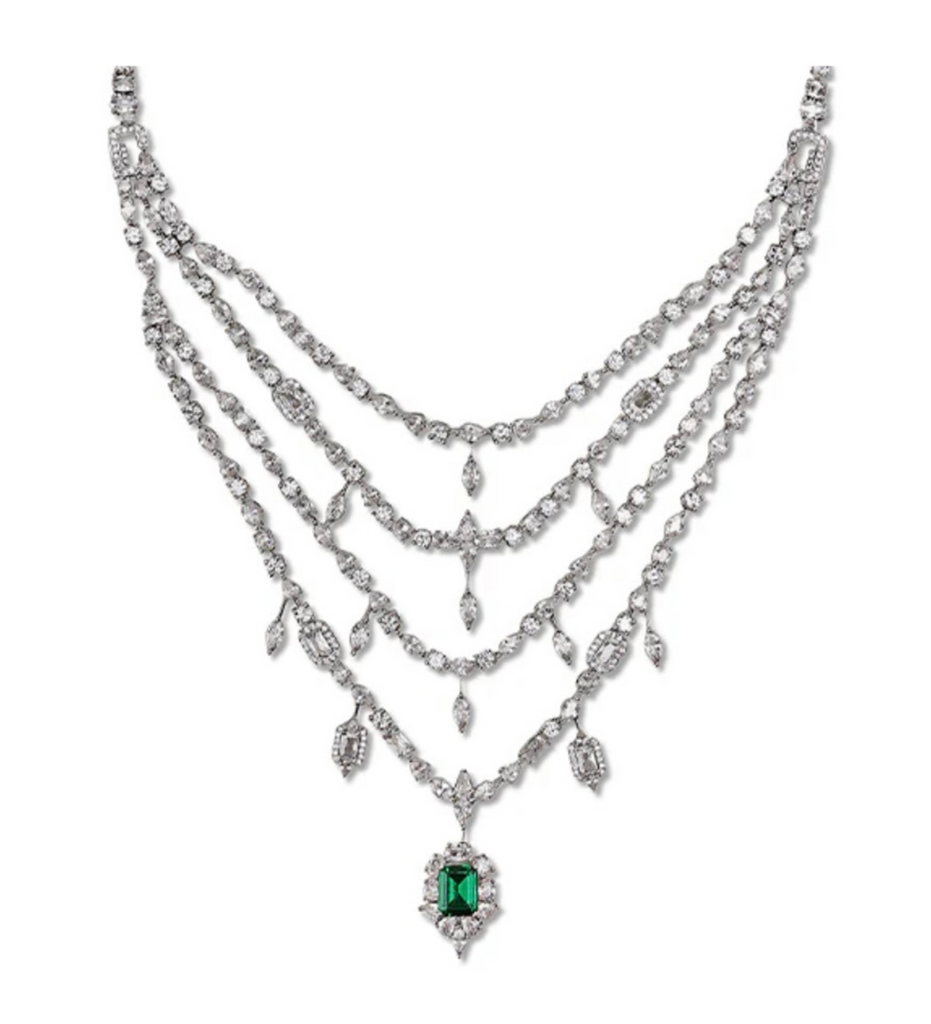 Vintage Emerald Stone Necklace