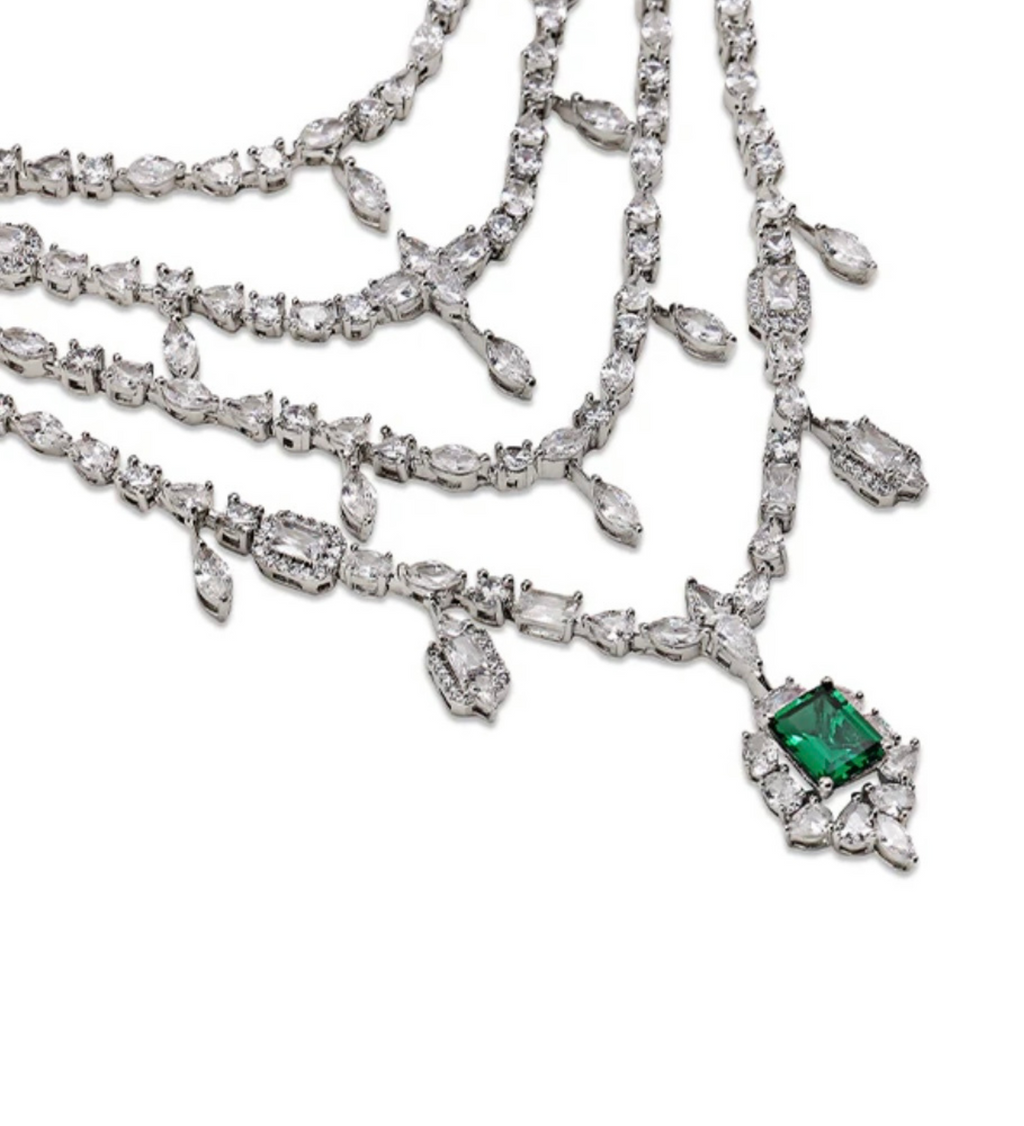 Vintage Emerald Stone Necklace