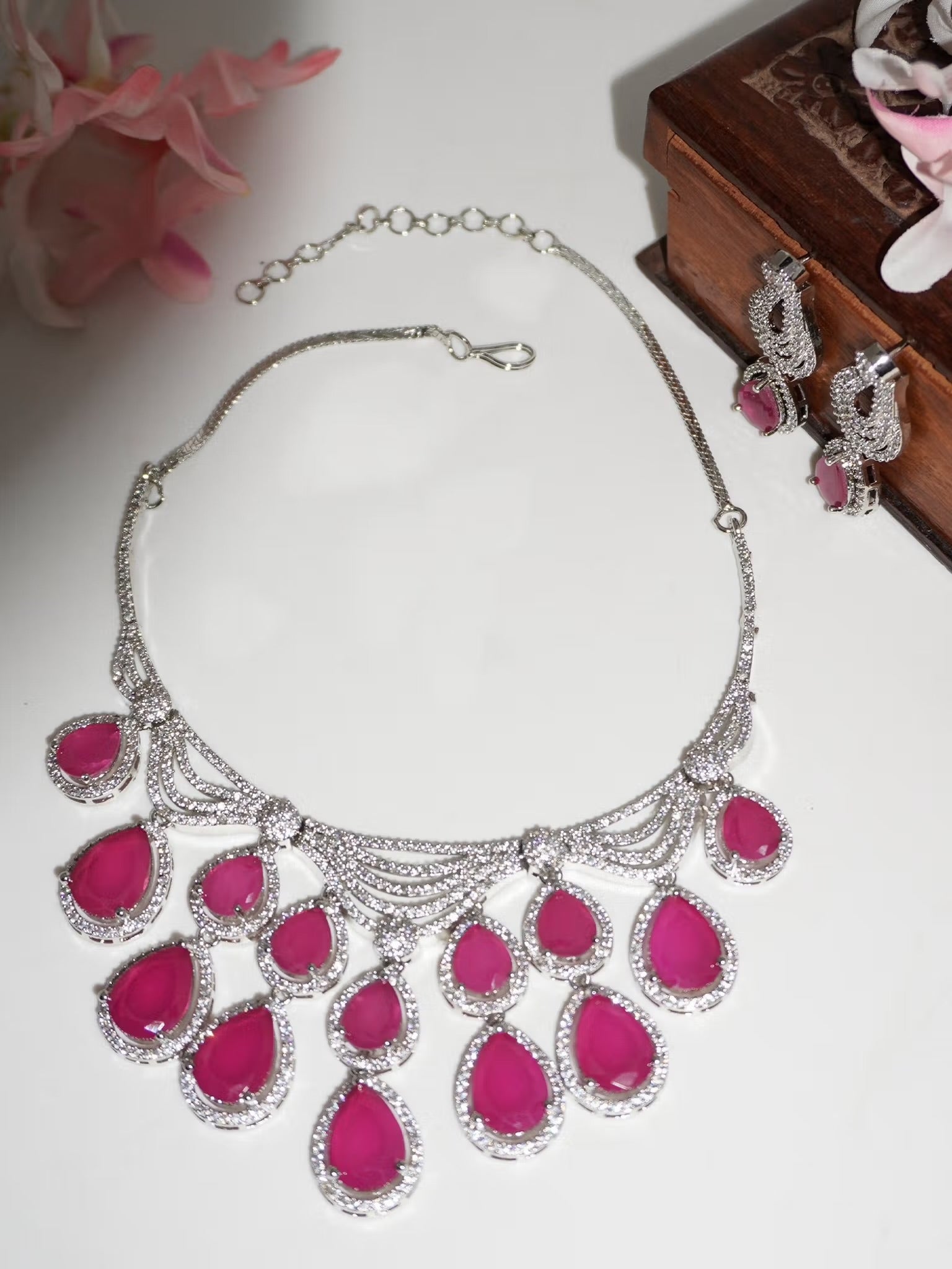 Ruby Necklace Set