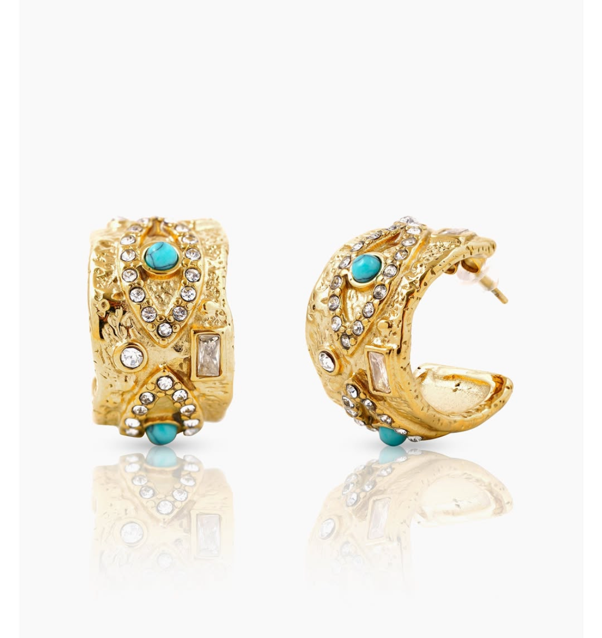 Gold-Plated Hoop Earrings